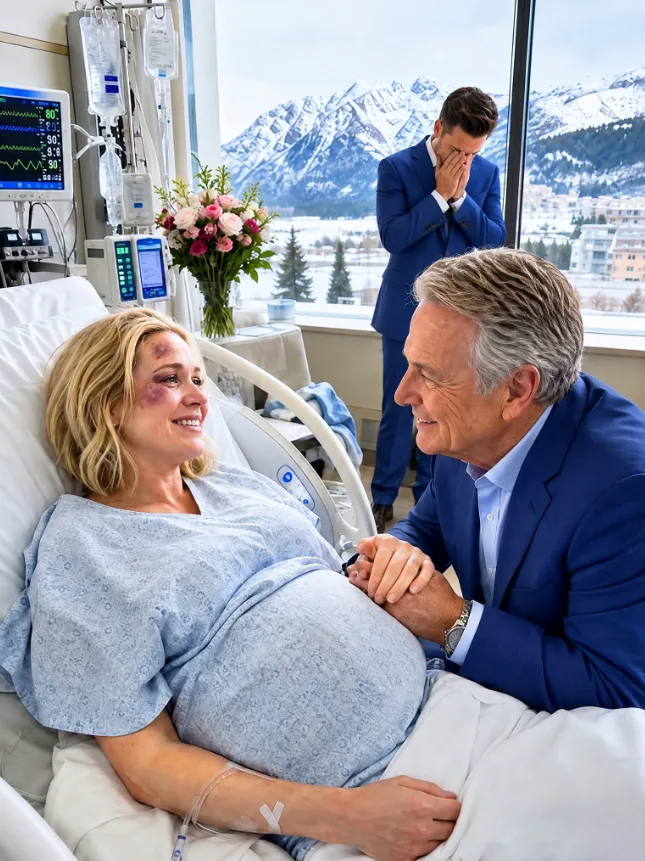 My Husband Pushed His Pregnant Wife Off a Frozen Cliff for $50 Million, Then Smirked at Her Funeral With His Mistress… Until a Mysterious Helicopter Arrived and Revealed the One Secret That Could Destroy Them Both!