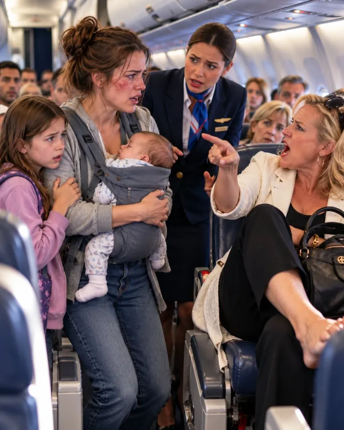 "A stranger stole our plane seats and humiliated my family. 10 minutes after takeoff, my 10-year-old daughter stood up and said ONE sentence—what did she know?"