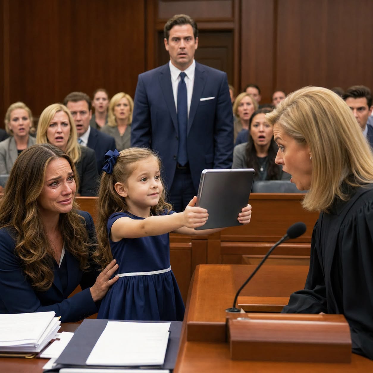 "Can I show the court something you don't know?" – The little girl's words turned the entire divorce case upside down!