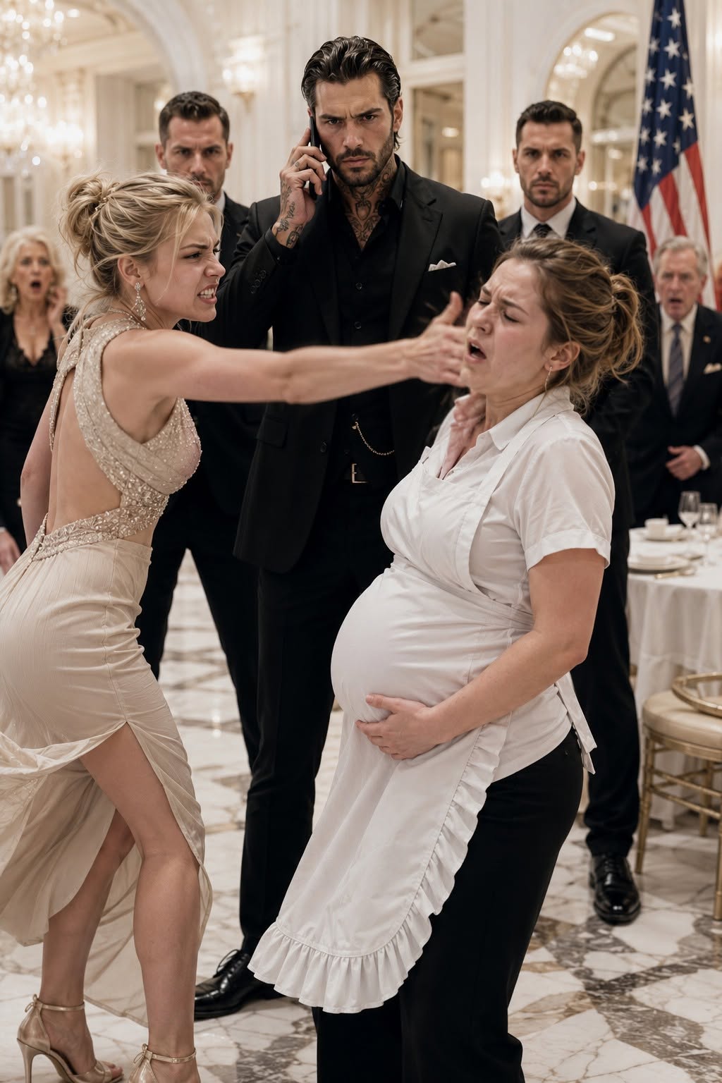 She Slapped a Pregnant Waitress in Front of Hundreds of Guests—But One Mafia Boss Recognized Her Necklace, Uncovered a 25-Year-Old Secret, and Turned a Billion-Dollar Empire Into Her Unborn Baby's Inheritance.