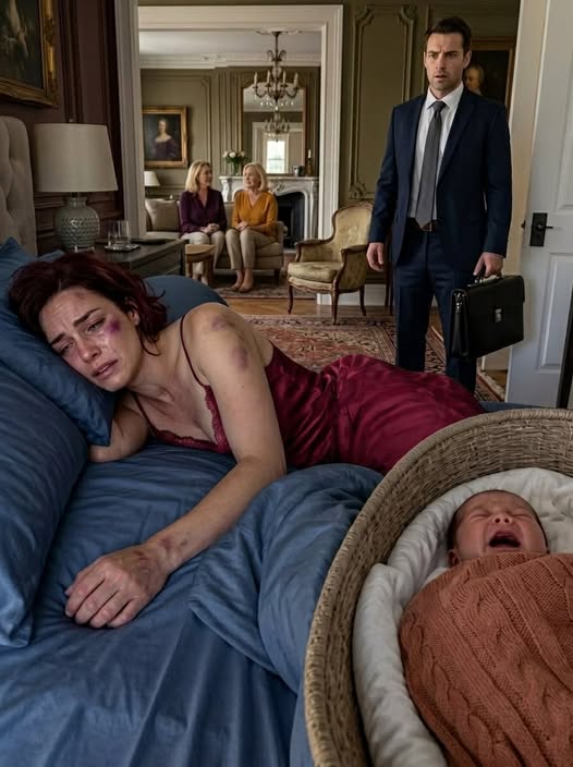 When I came home from a business trip, I found my wife and our newborn son fighting for their lives—while my own mother was calling her “lazy.” A doctor later spotted bruises on her wrists and immediately insisted on calling the police.