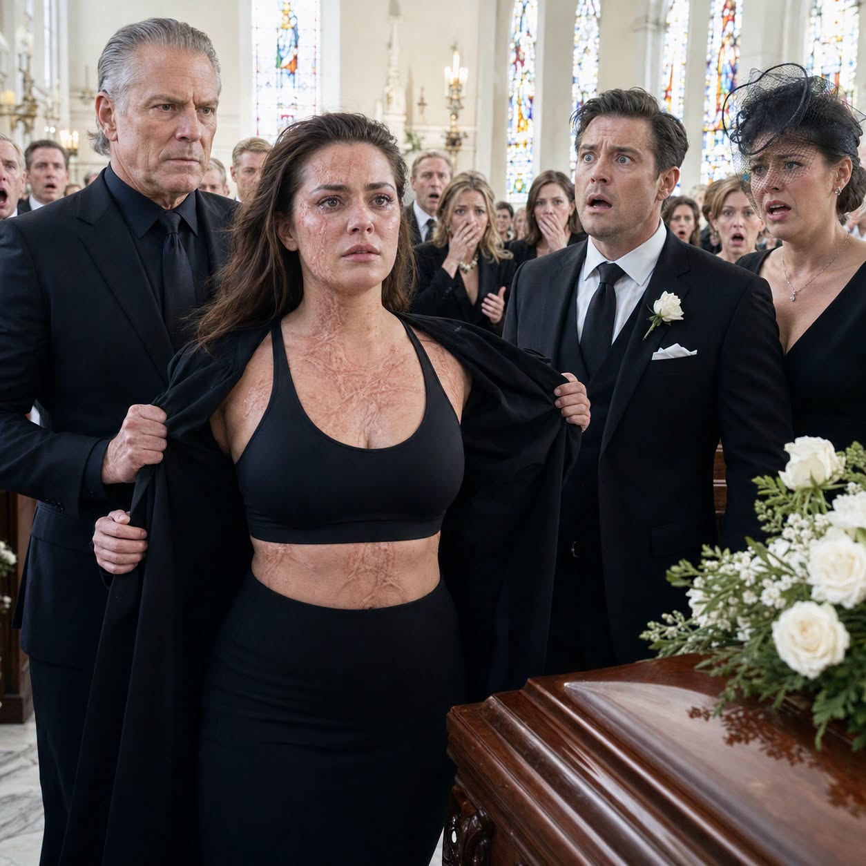 At her own funeral, the wife walked in with her father… and exposed her murderous husband!