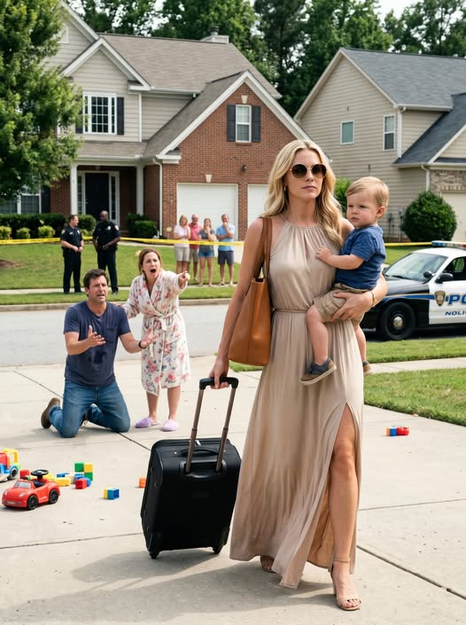 "Leaving a wealthy home with just a suitcase and a baby… But the truth shattered them both."