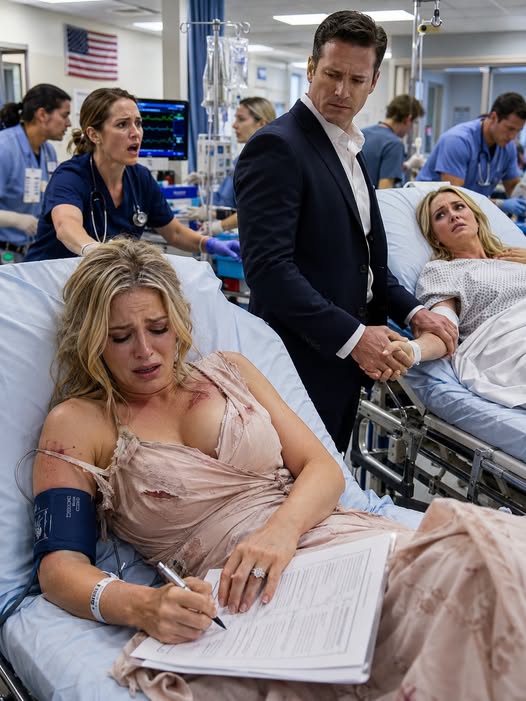 “‘Save Her First,’ He Said — While His Wife Was Bleeding Beside Him in the ER”