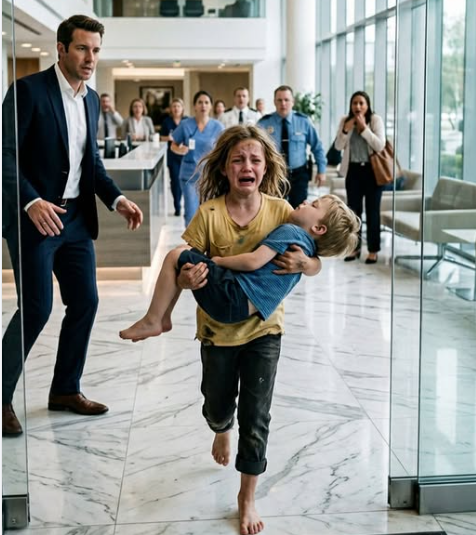 A barefoot 10-year-old girl ran into a hospital carrying her unconscious brother. When doctors learned how far she'd carried him, the entire lobby fell silent.