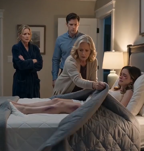 “She only came to tuck her pregnant daughter into bed… but what she saw under the blanket made her go completely silent.”
