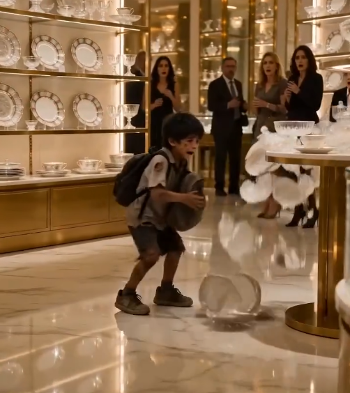 A Poor Boy Broke Expensive Plates in a Luxury Store… Then the Manager Read His Mother’s Note and Everything Changed