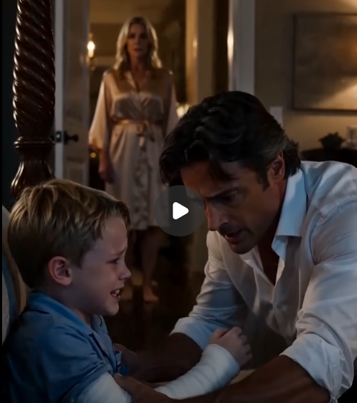 "The Boy Begged His Billionaire Dad to Cut Off His Arm... What the Nanny Found Inside the Cast Exposed His Stepmother's Terrifying Secret."