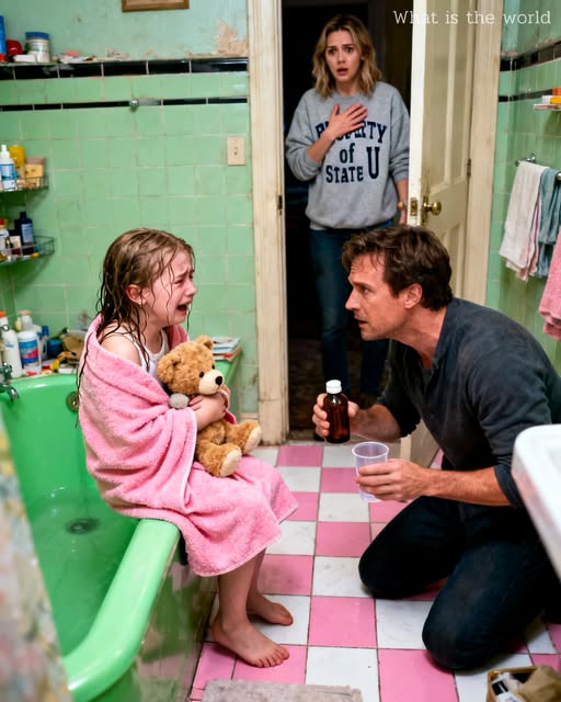 My five-year-old daughter always bathed with my husband. They would stay in there for more than an hour every night. When I finally asked her what they were doing, she burst into tears and said, “Daddy says I can’t talk about games in the bath.” The next night, I peeked through the half-open bathroom door… and ran to get my phone.