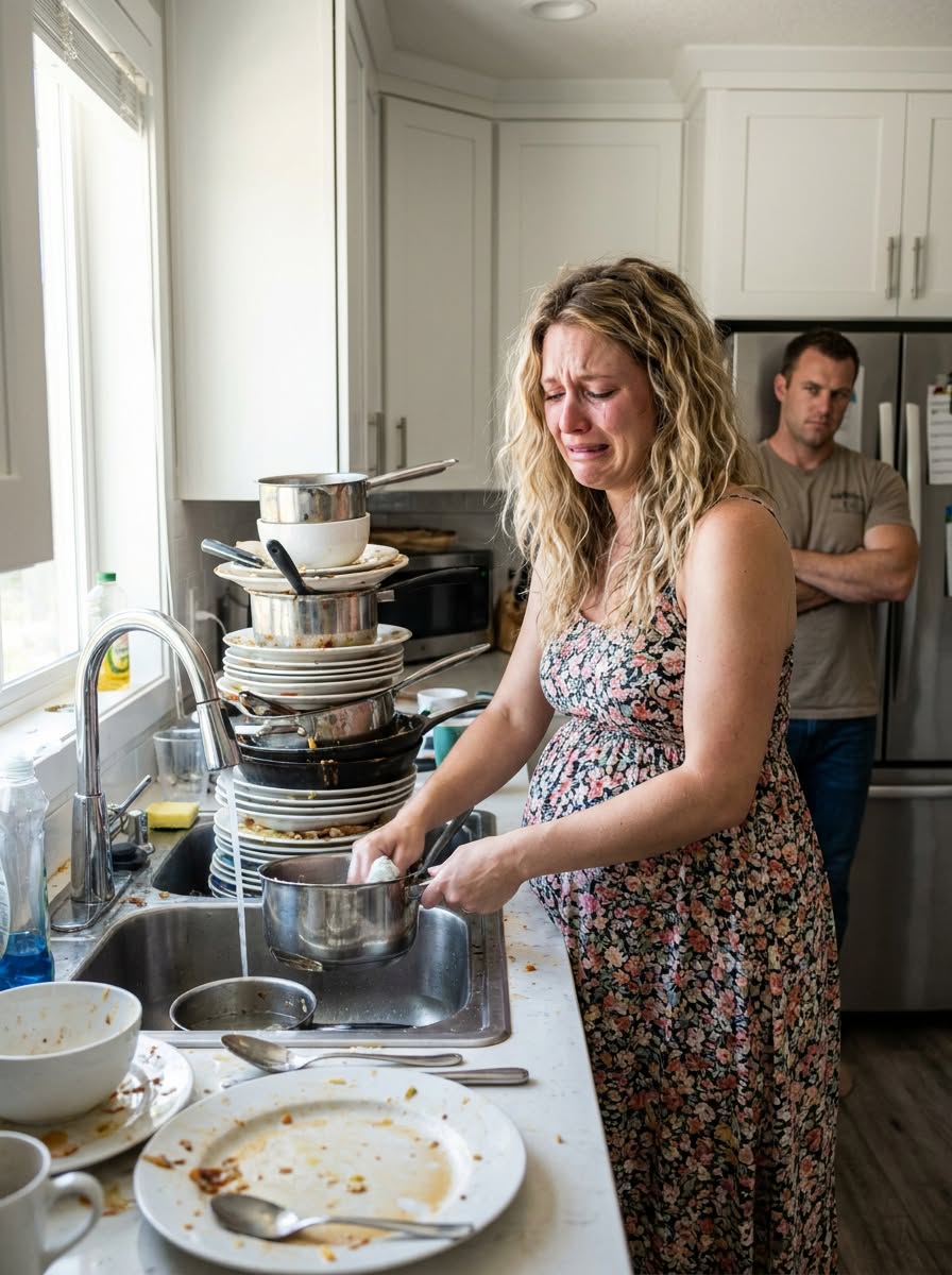 At 10 p.m., I found my eight-month-pregnant wife standing alone at the sink washing dishes while my family relaxed in the living room. One phone call to my three sisters changed our family forever.