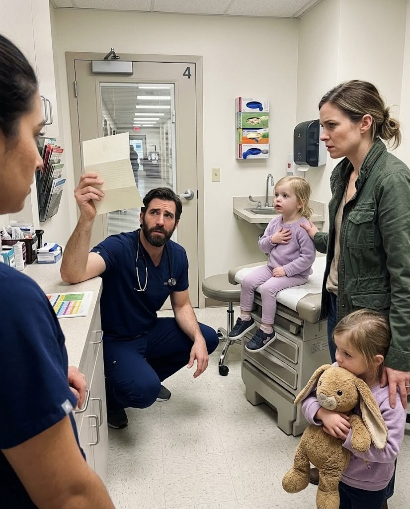 The billionaire doctor walked into the exam room to treat a sick little girl… and found two three-year-old twins with his eyes staring back at him.