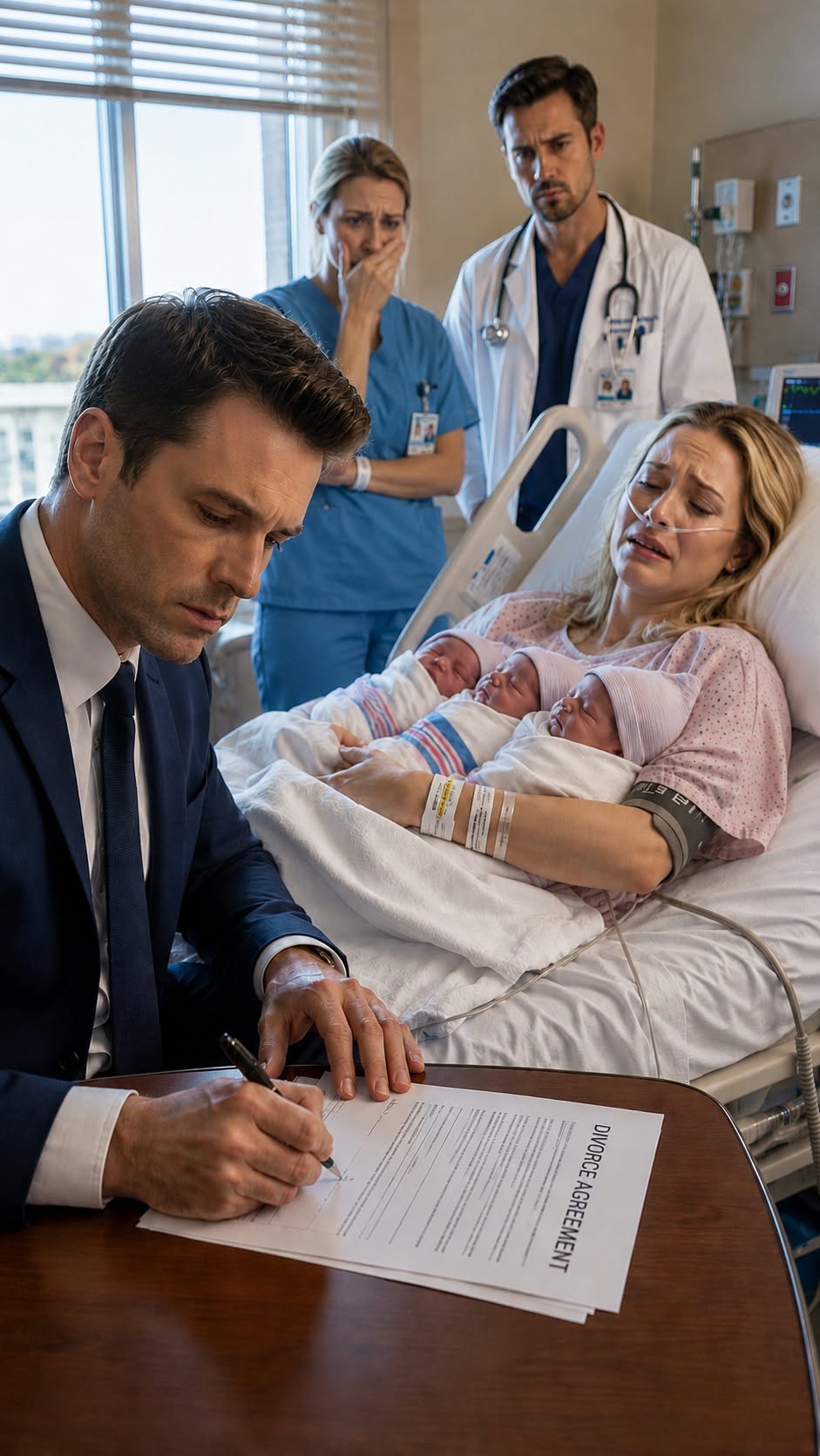 He Quietly Ended His Marriage While His Wife Was Still Fighting For Her Life After Giving Birth To Triplets—But He Never Realized That One Hidden Clause In Her Grandfather’s Will Would Cost Him His Fortune, His Company, And Everything He Believed He Owned
