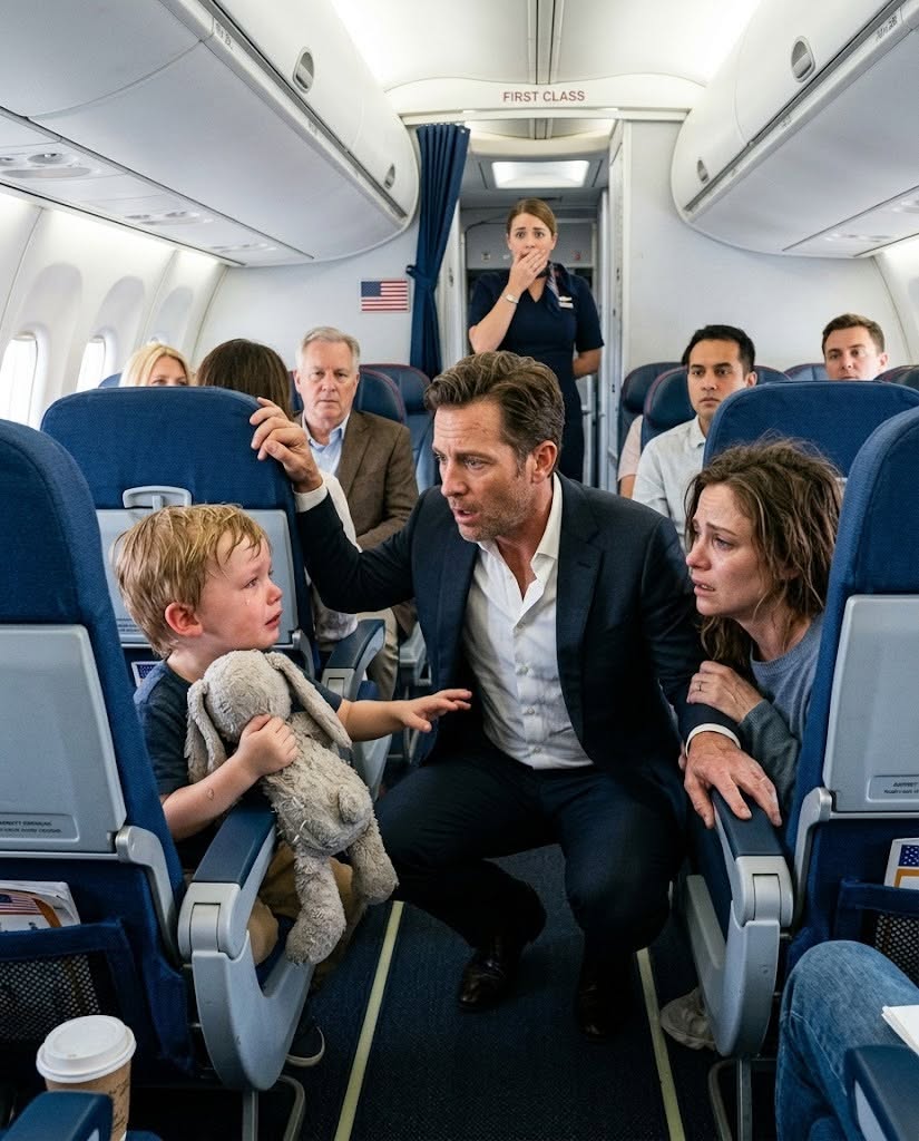 THE BILLIONAIRE CEO COMFORTED A CRYING TODDLER ON A PLANE—THEN THE CHILD LOOKED UP WITH HIS EYES AND SAID, “ARE YOU MY DADDY?”