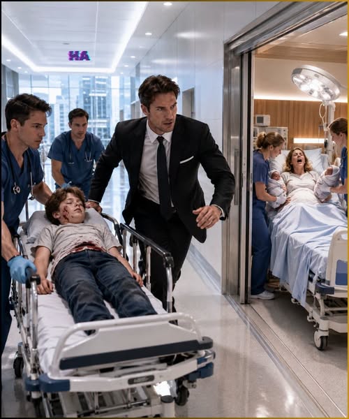 The Billionaire CEO Rushed His Bleeding Son to the Hospital, but His Missing Ex-Wife Was Giving Birth Behind Door 418 and the Twins Were Only the First Secret