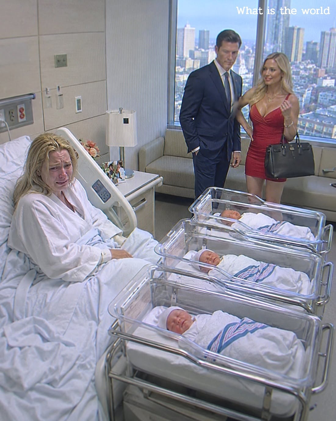 Right after giving birth to triplets, I saw my husband bring his mistress into the hospital room and throw divorce papers on the bed.