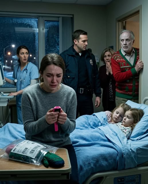 My mother promised to watch my two little girls while my husband was in emergency surgery—then she locked them outside in the Christmas cold and later said, 'They were never here.'