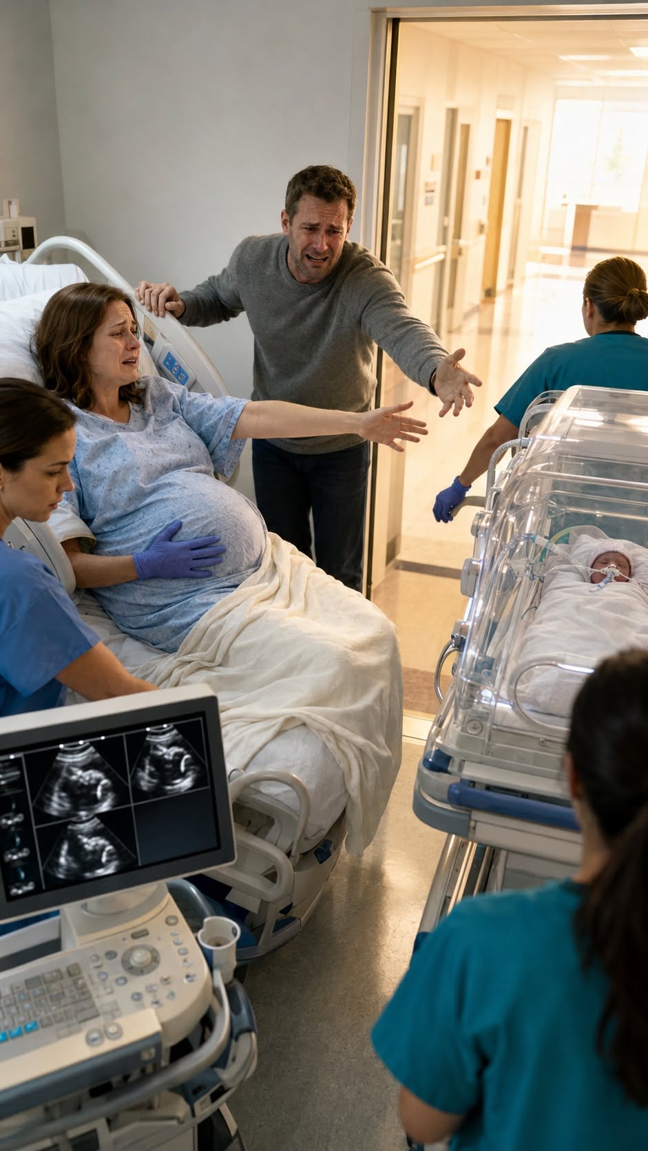 I gave birth to the first of my quadruplets at twenty-three weeks, but the doctors stopped the delivery before the other three could be born. While my daughter fought for every breath in the NICU, her siblings remained inside me—and I was warned that trying to reach her could trigger the birth of all three.