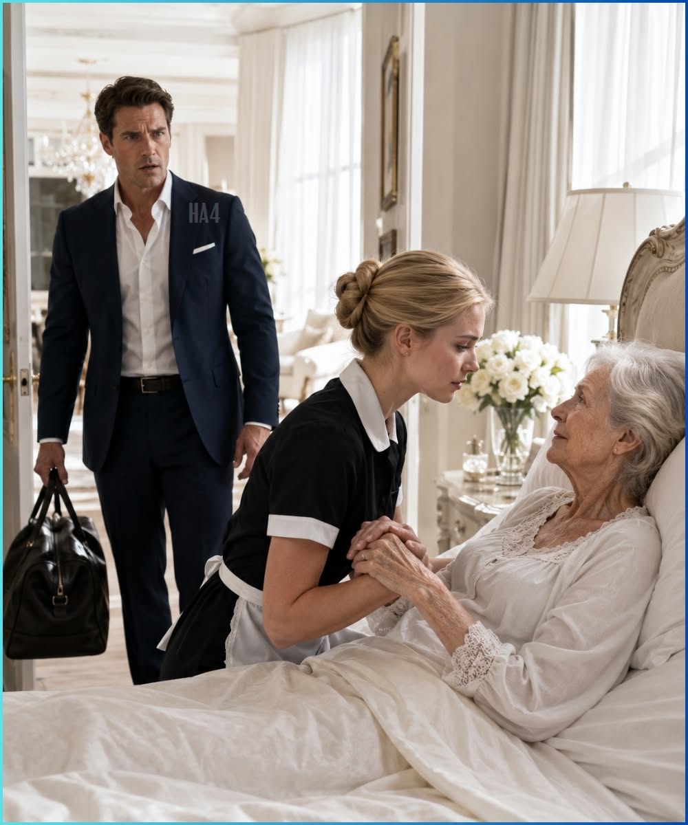 The millionaire came home early to say goodbye to his dying mother, then saw the maid holding her hand and heard the word nobody expected
