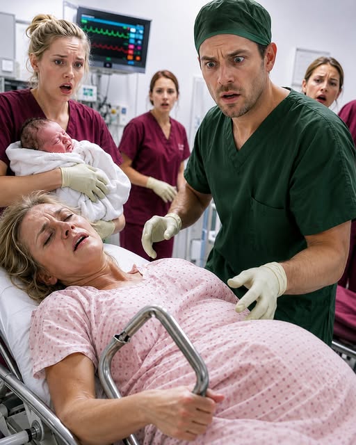 1I was in labor carrying a 10-pound baby, but my heartless doctor husband denied a C-section and forced me to deliver naturally, believing I had harmed his female intern. When it was over, he entered the delivery room, panicked, and collapsed...