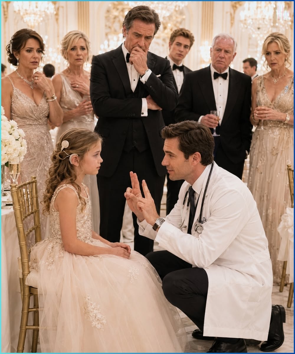 They ignored the CEO’s deaf niece all night—until a quiet pediatrician knelt down and made the whole ballroom ashamed