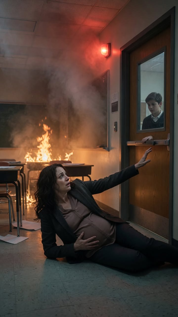 Claire Bennett saw the student lock the classroom door just as smoke rolled into the hallway.