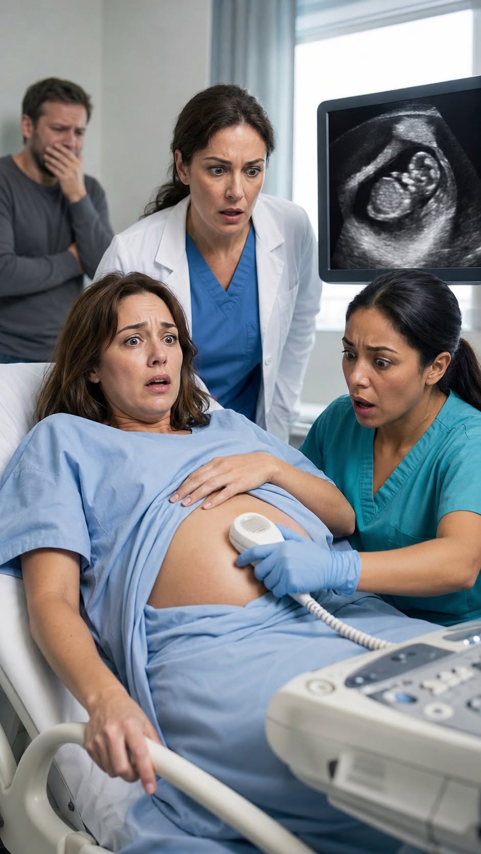 The ultrasound showed an empty uterus while something kicked beneath my right ribs.