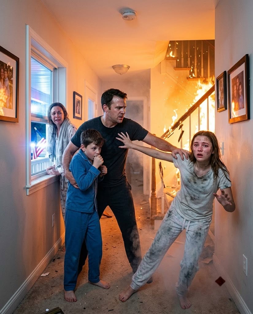 When our home went up in flames, I reached toward my father without hesitation, convinced he would pull me to safety too.