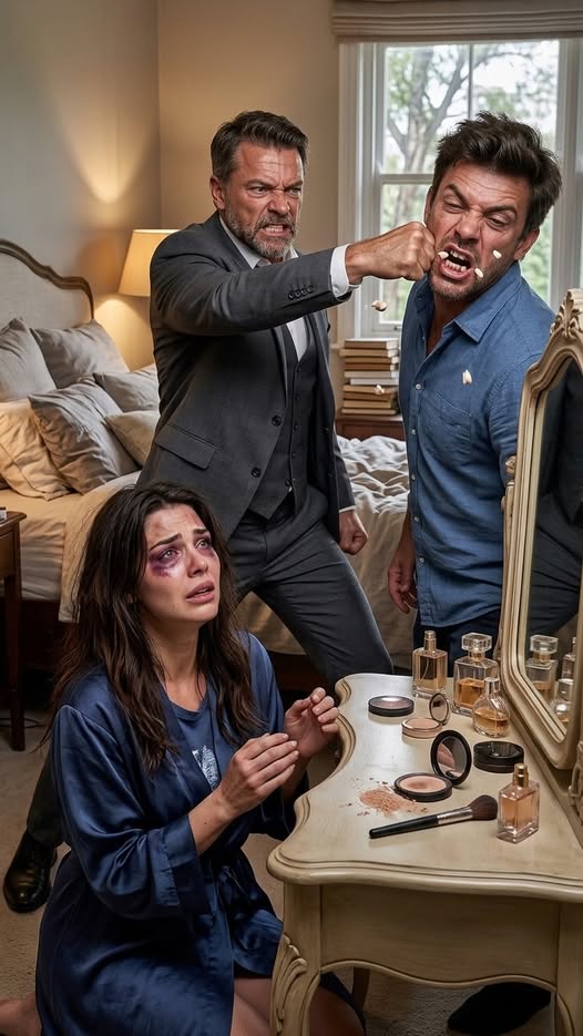 My husband beat me because I forgot to add salt to his soup. The next morning, he tossed a makeup box onto the bed and ordered, “Cover those bruises and smile. My boss is coming over today.” I stayed silent, hiding the satisfaction rising beneath my fear. What he didn’t know was that his powerful boss was my older brother—and I had already sent him every photograph.