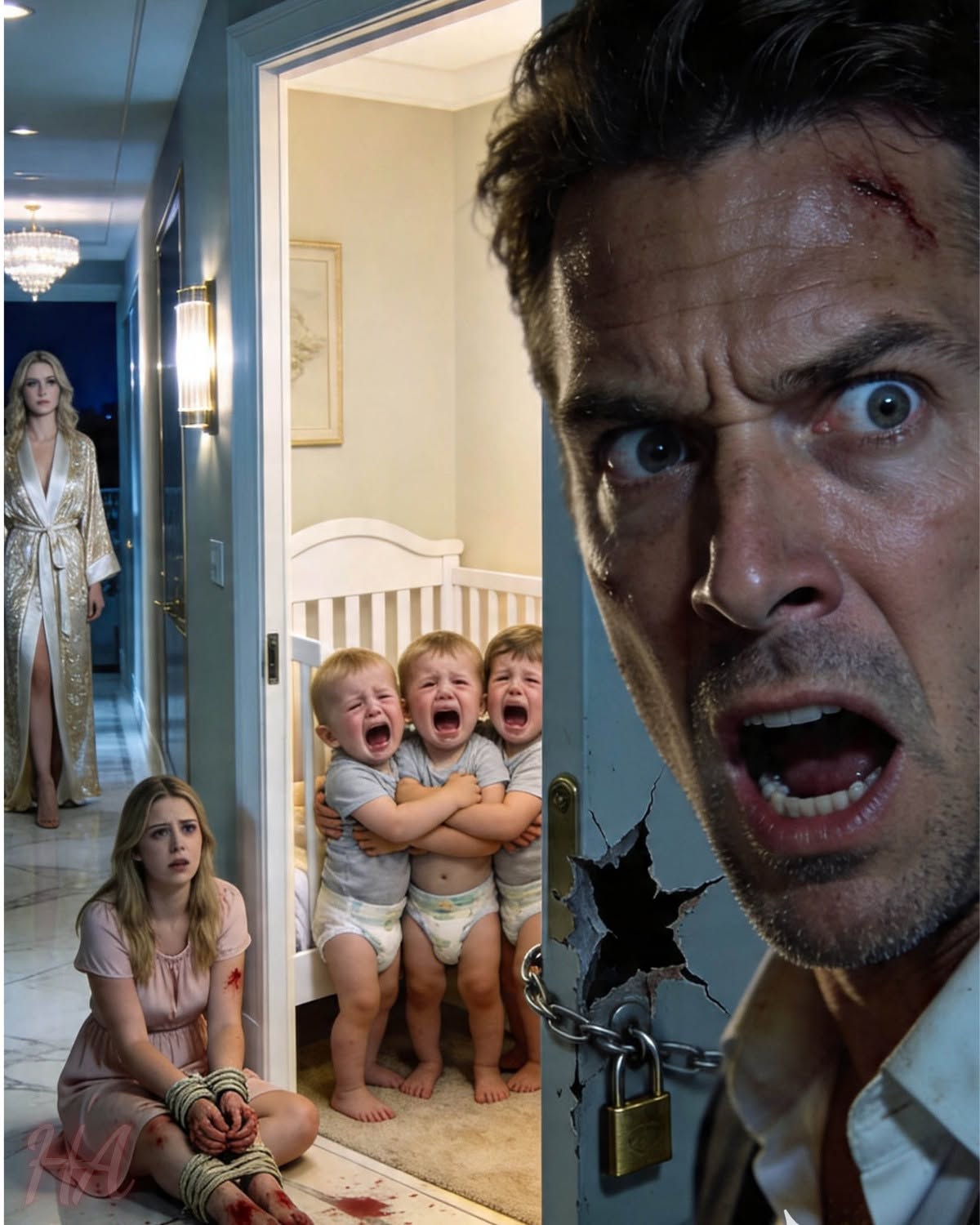 I CANCELED MY SECRET TRIP WHEN I HEARD MY TODDLERS CRYING BEHIND A LOCKED DOOR… THEN I CHECKED THE HIDDEN CAMERA