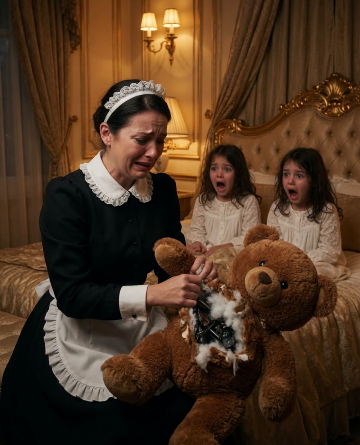 At 3 A.M., His Twin Daughters Screamed About a Buzzing Monster—Then the Maid Tore Open Their Teddy Bear