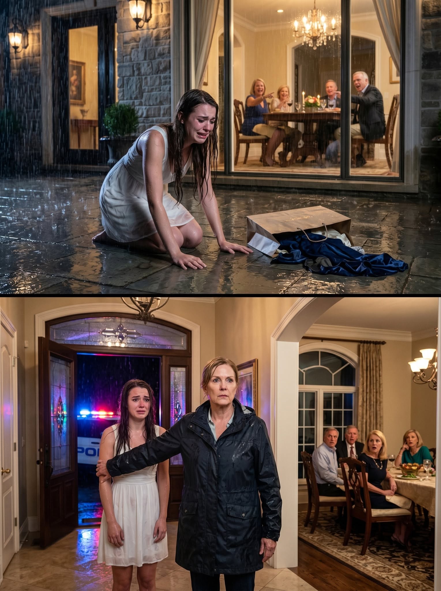 I found my daughter kneeling in the pouring rain outside her own house while her husband's family laughed through the living room window. They thought they were humiliating her. They had no idea whose daughter she was.