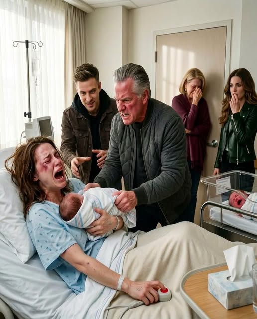 “They Tried to Steal My Newborn Son While I Was Still Bleeding—But My Dead Husband Had Already Planned Everything”