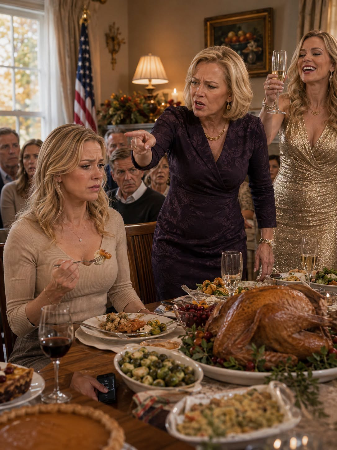 “Don’t ask, Daisy—you don’t deserve any help.” My mother said it in front of Thanksgiving guests while my sister smiled over an $80,000 Paris toast. My fork froze, my chest went cold, and every pitying stare burned hotter than shame. I didn’t cry. I turned on my phone recorder. Years later, that sentence came back with brutal interest.