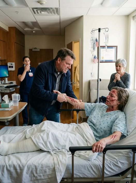 After getting hit by a car, I was hospitalized with serious injuries. A few hours later, my husband stormed in and shouted, "Stop the drama. Get up and cook for my mom's birthday." I stayed quiet, but he dragged me out of bed, saying he wouldn't waste money on my dramas. Then the door opened and my husband started shaking because of who walked in...