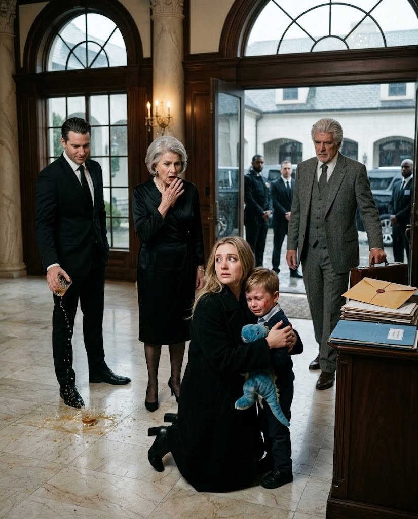 My husband’s mother slapped my six-year-old son at his father’s funeral, threw a folder at my feet, and said, "Take your garbage and leave. You get nothing."