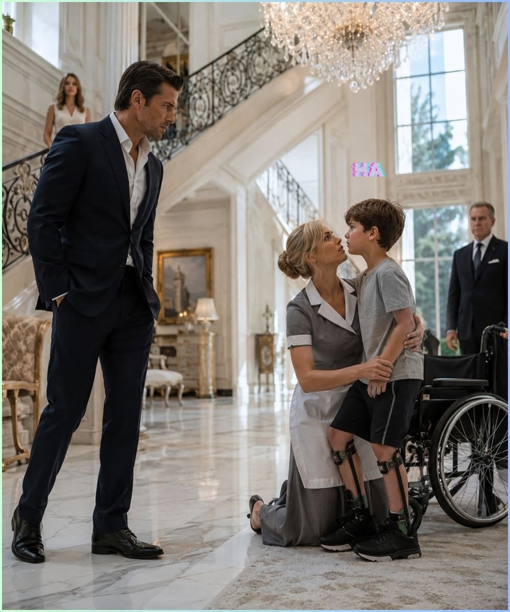The Billionaire Came Home Ready to Fire the Maid for Making His Paralyzed Son Stand, but the Word He Whispered Pointed to the Man Who Needed Him Silent