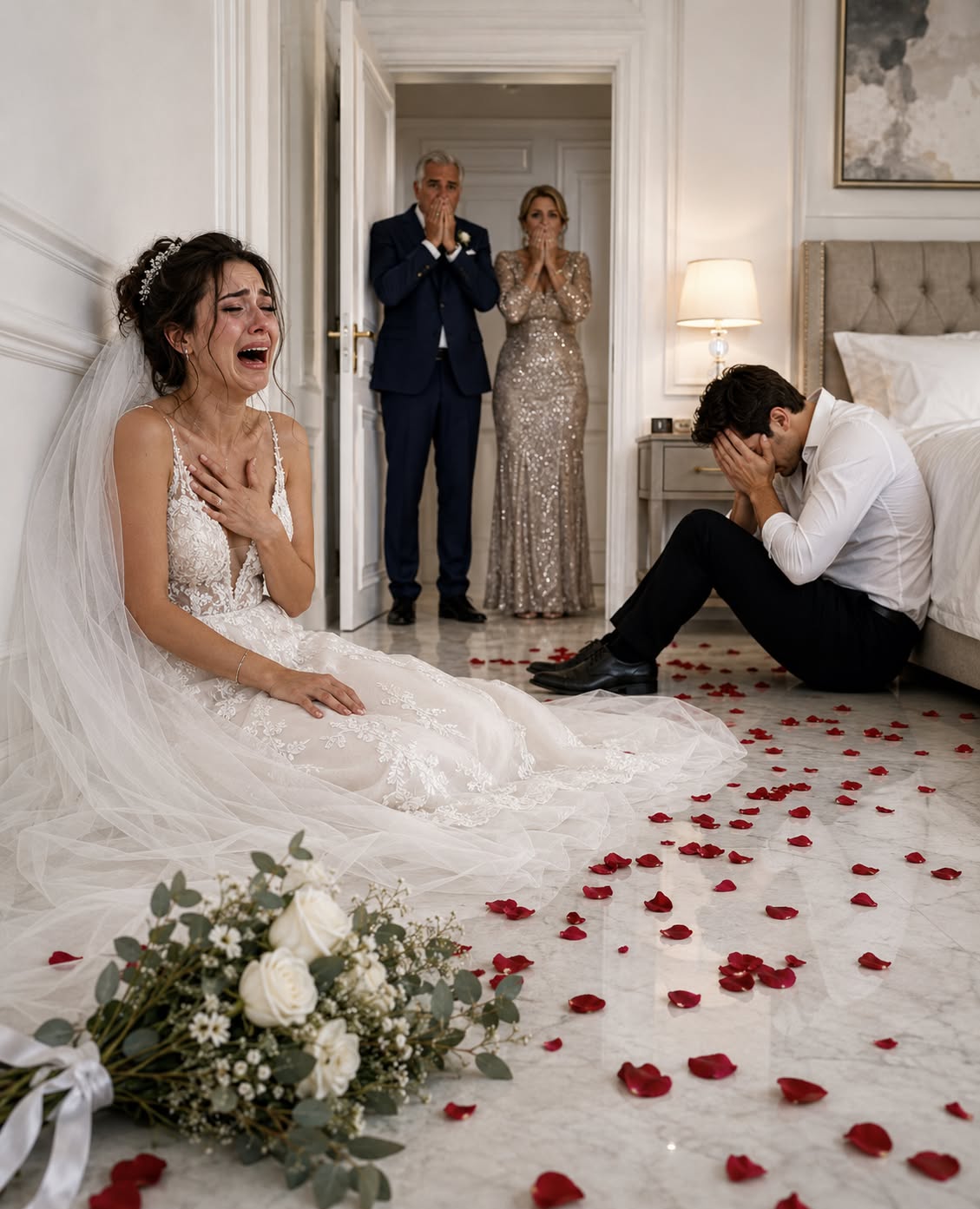 On her wedding night, the bride let out a heartbreaking scream... Her mother-in-law rushed into the room and found her trembling on the floor, while her son whispered: “She had to pay...”