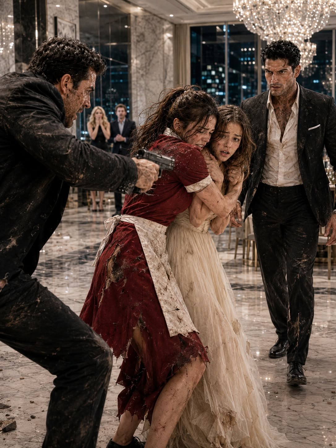 The Waitress Whispered “Don’t Be Afraid” and Took the Blow Meant for the Mafia Boss’s Sister — The Mafia Boss Owned the City, But the Waitress Who Saved His Sister Owned the One Thing He Had Lost