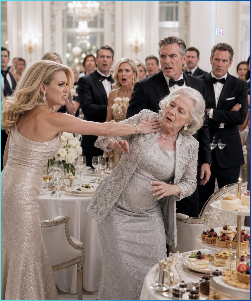 The Rich Woman Shoved the Wrong Old Mother and Lost Everything Before Dessert Was Served