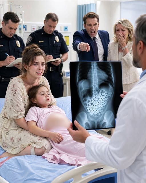 My Little Girl Walked Into My Room Sobbing at Two in the Morning, Clutching Her Belly: “Mom, There Are Little Fish Swimming !nside Me.” At the Emergency Room, They Found 36 Magnets, and My Husband Yelled, “What Exactly Did You Do to Her?” I Did Not Fight Back. I Pulled Out My Cell Phone and Asked the Officers to Check the Dining Room Security Camera... Never Imagining Which Relative Would Appear on the Screen.