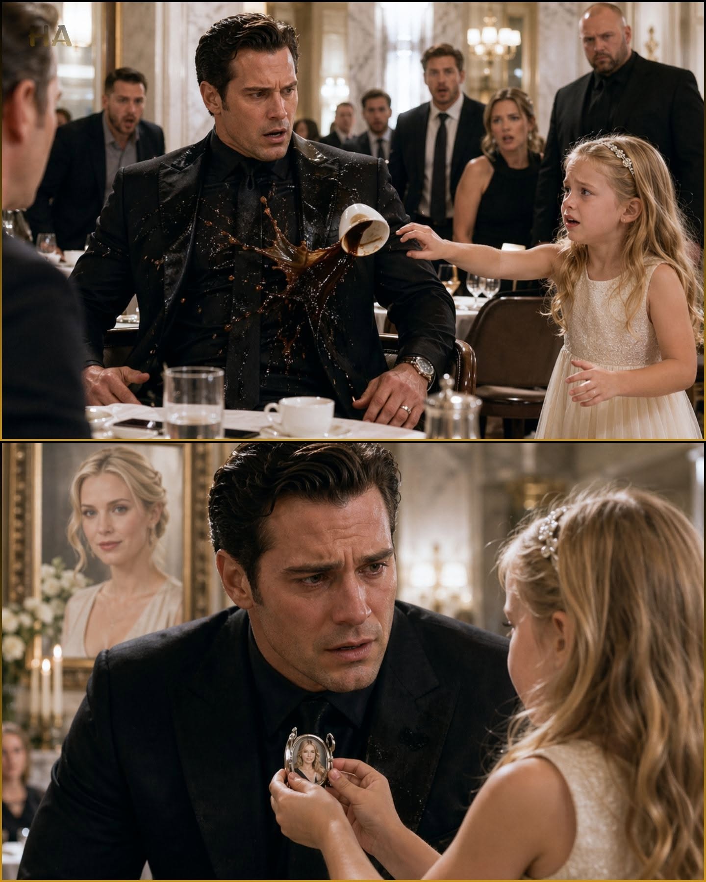 Mafia Boss Stunned When a Little Girl Spills His Coffee — Seconds Later, He Realizes the Truth about His Dead Wife.....