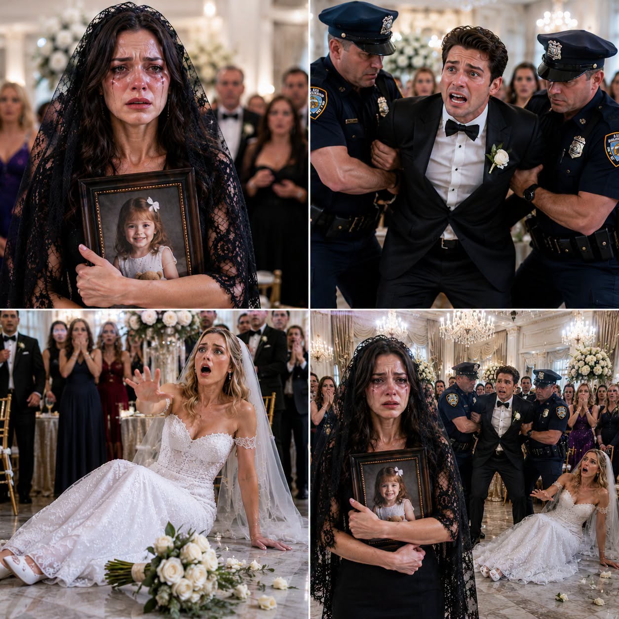 Five months after my husband pushed me and our three-year-old daughter into the middle of a raging blizzard, he whispered, “This will look like an accident—and the insurance money will go to me.” Tonight, I walked into his wedding with his mistress. His face was ashen. “How are you still alive?” he stammered. I held up the evidence in my hand and smiled. “I’m here to expose the monster you are—and to avenge the little girl you abandoned…”