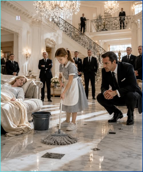 A Six-Year-Old Took Her Sick Mother’s Cleaning Shift, and the Mafia Boss’s Response Left the Entire Mansion in Tears