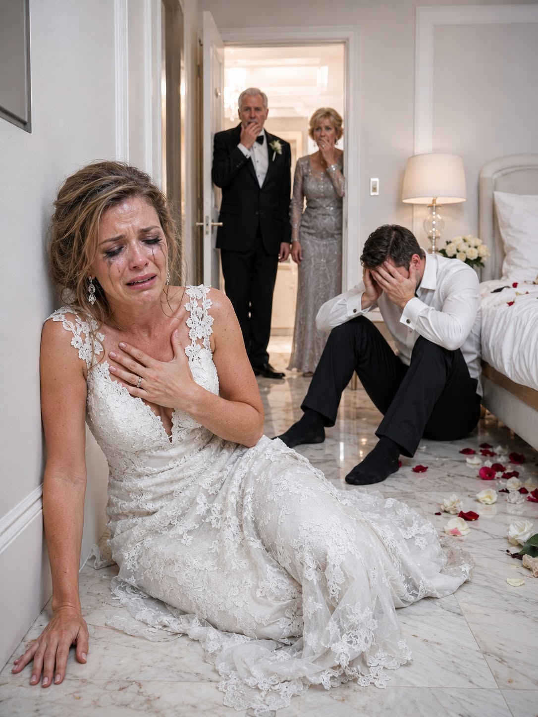 The Bride Screamed on Her Wedding Night, and Her Mother-in-Law Burst Into the Room. She Found Her Shaking on the Floor While Her Son Whispered, “She Had to Pay.”