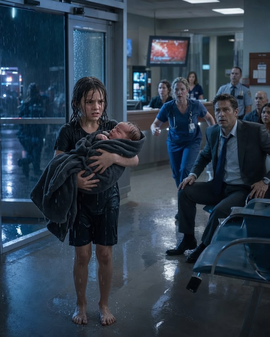Freezing boy hugs baby sister — until a millionaire CEO stops and says, “I’m taking you with me