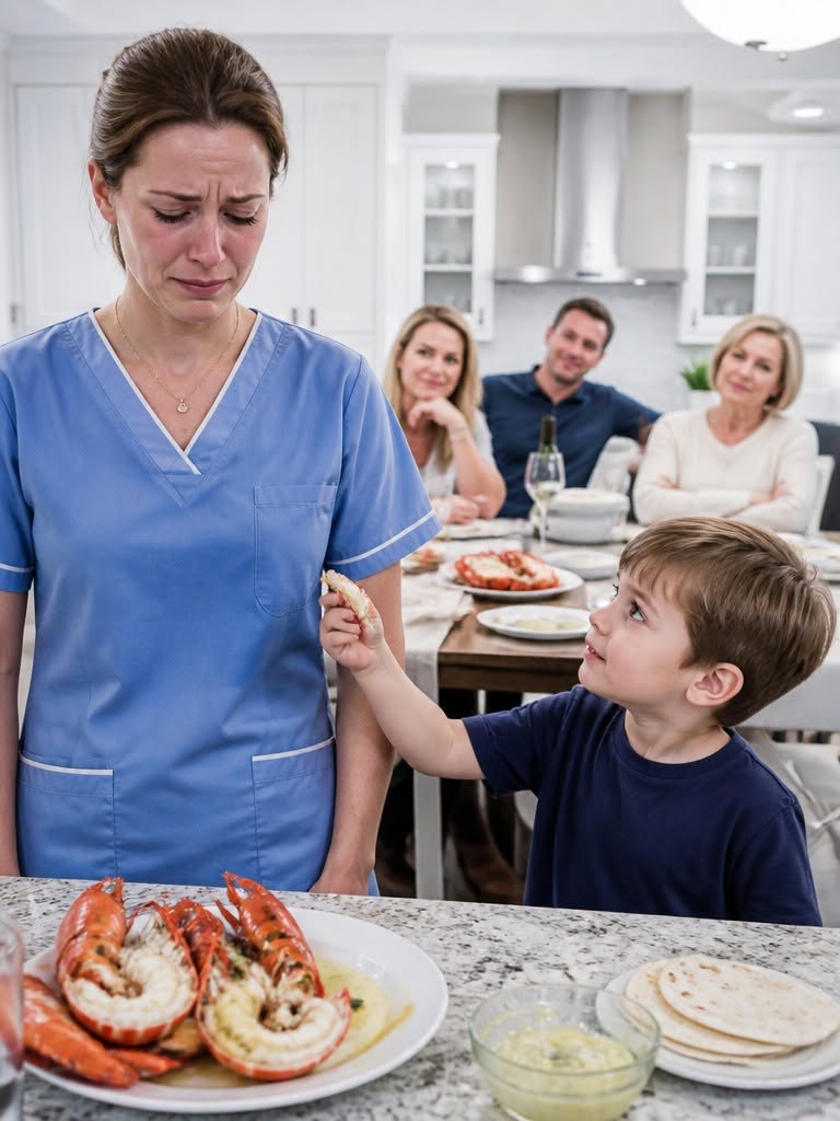 "My Mother-in-Law Left Me Nothing but the Lobster Head After I Worked a 12-Hour Shift. What My Son Whispered That Night Destroyed the Entire Family. "