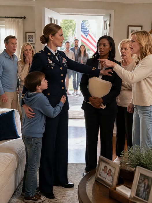 When Child Protective Services showed up to take my son, my sister couldn’t hide her smirk. She had spent months telling anyone who would listen that my Navy service made me an unfit parent. Instead of fighting back or arguing, I quietly handed the caseworker three folders. That single move changed everything.