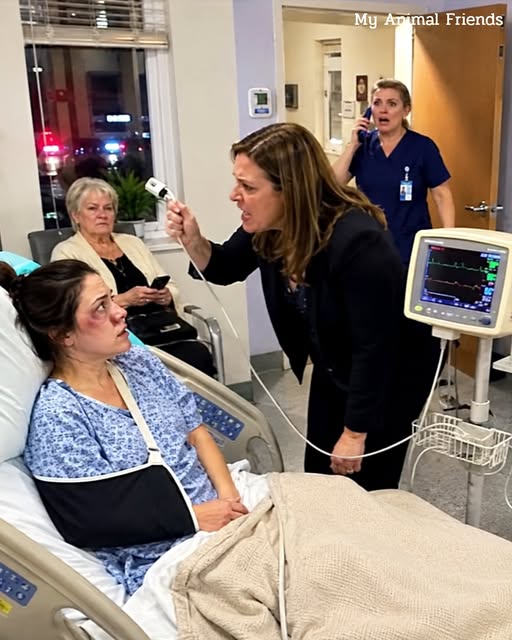 I was brui/sed, braced, and half-awake when my sister unplugged my heart monitor to prove I was dramatic. My mother laughed beside her. I said nothing - then the nurse stepped through the door and called the police before either of them could run.