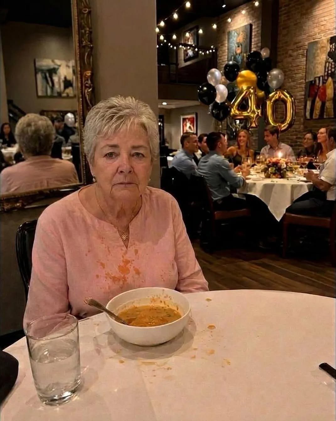 My son seated me at a separate table during his 40th birthday dinner because my Parkinson's made my hands shake and spill things — so I excused myself and returned with a birthday gift that made him jump from his chair and beg me not to give it to him.