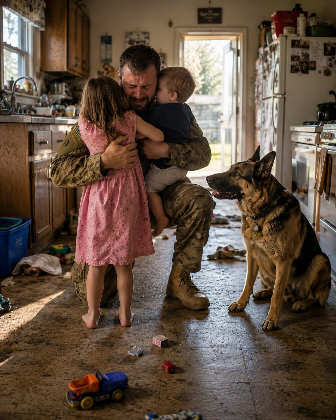 After nearly two years on duty in the battlefield, I returned home to embrace my children. Instead, I discovered my 10-year-old daughter was raising her younger brother alone and waiting for me to rescue the whole family.